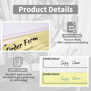 Phổ biến 5.5x8.3 inch <span class=keywords><strong>2</strong></span> phần <span class=keywords><strong>carbonless</strong></span> bán hàng hóa đơn Cuốn sách nhận với các tông cho doanh nghiệp nhỏ - Product Image 5