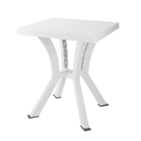 Table basse d'extérieur en plastique PP de conception contemporaine, fabrication italienne, marque PAS, certifiée ISO9001, pour restaurants, hôtels, hôpitaux
