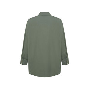 Blusa Básica de Popelina de Algodón Color Menta - Product Image 3