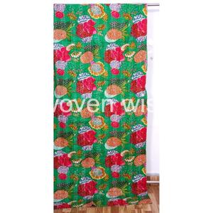 ผ้าห่มคันธาพิมพ์ลายดอกไม้ ผ้าห่มคันธาพิมพ์ลายบล็อคมืออินเดีย ผ้าปูที่นอนผ้าฝ้ายแบบพลิกกลับได้ ผ้าคลุมเตียงราชินีคันธากุดารี - Product Image 3