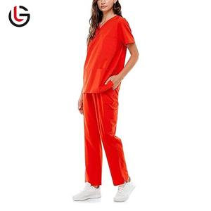 Conjunto de uniformes médicos de enfermería para mujer profesional, uniformes de enfermería elásticos personalizados de manga corta personalizados - Product Image 2