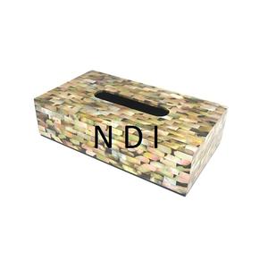 Boîte de rangement en bois carrée pour serviettes de table, best-seller, idéale pour les centres de table et la décoration. - Product Image 2