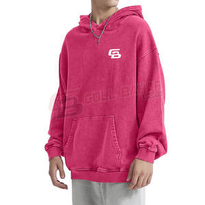 Sudadera con Capucha Vintage para Hombre, Mezcla de Algodón, Lavado Ácido, con Cordón, Diseño Sólido de Invierno, Interior Cepillado, Aspecto Desgastado, Personalizable - Product Image 3