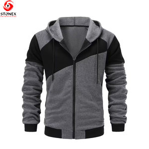 Light Weight Full Sleeves Customized <b>Men</b> Winter Zipper <b>Pullover</b> Hoodie 2 Pcs MOQ 100% Cotton Fleece Outdoor OEM Design - Product Image 1
