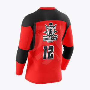OEM Custom Team Ice Hockey Uniforms Sublimation Printed Breathable Quick Dry Jersey Set - Product Image 3