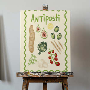 Toile à motifs de nature morte pour antipasti, accessoire de cuisine élégant et de qualité supérieure - Product Image 1