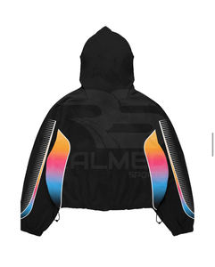 Chándal Cortavientos de Nailon 100% con Chaqueta con Capucha y Pantalones, Diseño de Arcoíris por Sublimación, Impresión Digital - Product Image 3