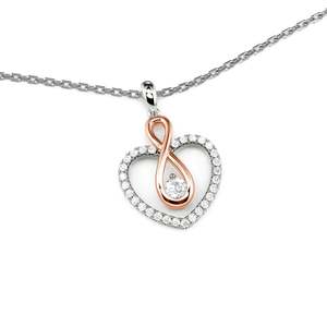 สร้อยคอเพชรรูปหัวใจอินฟินิตี้แบบกำหนดเอง "You Complete Me" ของ Jeulia - Product Image 3