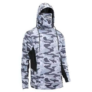 เสื้อฮู้ดผู้ชายแบบสวมหัวสำหรับตกปลาผ้าฝ้ายกันแดดออกแบบได้ตามต้องการใส่สบาย - Product Image 5