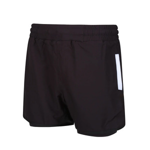 Short de compression 2 en 1 pour hommes de haute qualité jambe droite tissé séchage rapide couleur unie short de sport décontracté course à pied basket-ball - Product Image 1