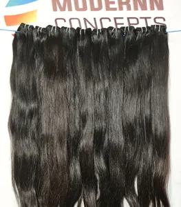 Raw Virgin vendor no chemical processing Natural silky Straight Bundles unprocessed Indian Human Hair Extensions