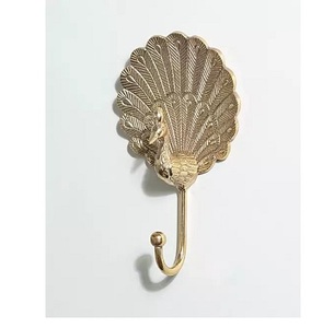 ตะขอแขวนทองเหลืองโบราณที่ใส่กุญแจทองเหลืองตะขอแขวนผนังที่แขวนผนังหรูหราหรูหราทำจากทองเหลืองสำหรับตกแต่งบ้าน - Product Image 3