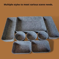 Ensemble de boîtes de rangement en laine/polyester tricotées résistantes à l'abrasion pour bureau à domicile, grande capacité, plateau de bureau, collations, séparateur de table basse