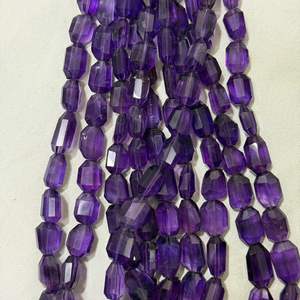 Perles de pierres précieuses facettées en améthyste naturelle de haute qualité, de 7x5 mm à 12x10 mm, pour la fabrication de bijoux, JAIPURI GEMS - Product Image 3