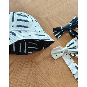 Lazo Casual Yin Yang Blanco con Lino de Algodón y Clip Metálico para Uso Unisex que Realza tu Estilo - Product Image 1