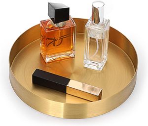 Contemporary Gold Metal Eco-Friendly Tray Sustainable Plate <b>Dish</b> Home Decor Dresser Decorative Trays Key Trinket <b>Candle</b> Jewelry - Product Image 3