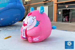Aero ลูกโป่งเป่าลมลายมังกรบัฟขนาดยักษ์ตกแต่งสีชมพูออกแบบได้เองการ์ตูนมาสคอท Loong - Product Image 2