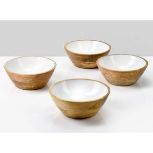 Tazón de Madera de Mango de Primera Calidad, Tazón Redondo Hecho a Mano con Acabado de Grado Alimenticio para Servir Fideos, Sopas y Aperitivos - Product Image 3