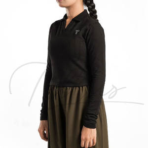 High Quality Women's <b>Crop</b> <b>Top</b>-Knitted Fabric Short Length Front Logo Breathable & Quick Dry Outdoor Use Best Selling - Product Image 1