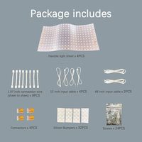 Rétro-éclairage LED souple Sgeet Dimmable papier couleur unique mince feuille de bande LED 1LED panneau découpé Led bande lumière matrice feuilles 3000K