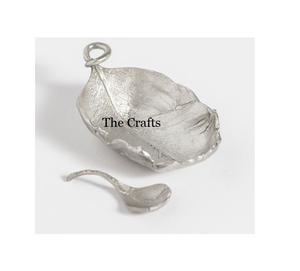 Cuenco para servir chocolate de diseño fantástico en cuenco decorativo de aluminio plateado para uso de vajilla de Hotel en casa - Product Image 4