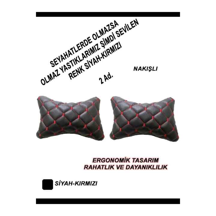 Honda Hrv Compatible Car Seat, Car Neck Pillow Red Stripe 2 Pieces