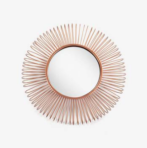 Espejo de pared de Metal moderno de latón AK, espejo de pared colgante atractivo decorativo con acabado dorado para decoración de Hotel/adornos para el hogar - Product Image 2