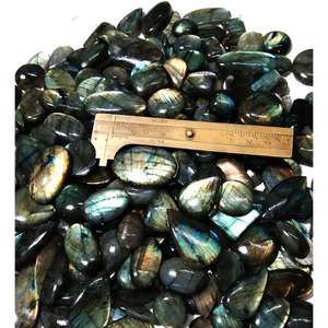 Cabujón de Labradorita Pulida de Alta Calidad, Piedra Lunar Natural, Multicolor, Brillante, Gema Semipreciosa Suelta para Joyería - Product Image 3