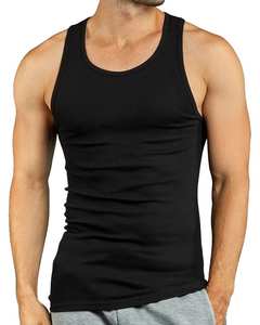 Gilet en coton noir Comfort Aura pour homme Sans manches Doux Respirant Extensible Vêtement conçu pour un usage quotidien - Product Image 3