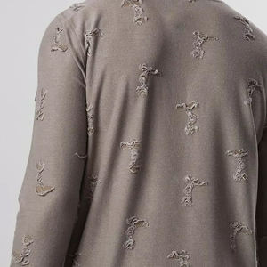 Camiseta Oversize Retro Lavada con Efecto Desgastado y Mangas Largas/Completas, con Estampado Gráfico de Letras de Verano, Camisetas OEM - Product Image 5