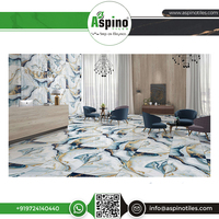 Moderner Stil 600x1200mm Glänzende Digitale Glasierte Porzellan-Innenfliesen Rutschfest Elegante Stilvolle Akzent-Bordüren/Wände für Apartments