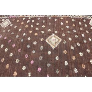 Tapis turc vintage, grand tapis de 5,9 x 8,7 pieds, tapis à imprimé animal brun - Product Image 4