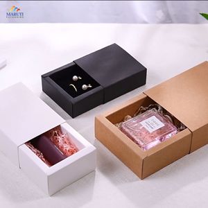 Custom Printed Eco-Friendly Kraft Paper Mini <b>Drawer</b> Box Recyclable Reusable Materials for Packaging Candies Earrings <b>Small</b> Gifts - Product Image 1