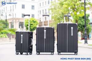 <b>Suitcases</b> With Wheels 6008 Pc Aluminum Frame Carry On Luggage Lining 200D Polyester <b>Suitcase</b> 3Pcs Black Accessories 3Pcs Set - Product Image 5