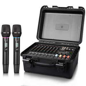Depusheng GT10M พร้อมไมโครโฟนไร้สายแบบมือถือ 2 ตัว พร้อมกล่องเก็บแบบ Aviation และเครื่องขยายเสียง - Product Image 1