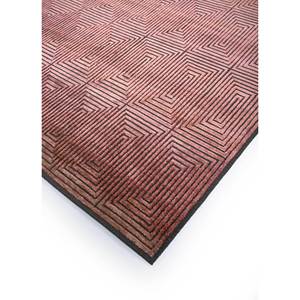 พรมไหมพรมถักมือลายดอกอาซาเลีย สีแดงและสีส้ม พร้อมลวดลายเรขาคณิตและนามธรรม สำหรับห้องนั่งเล่นและทางเดินในบ้าน AIWS-3007 - Product Image 2