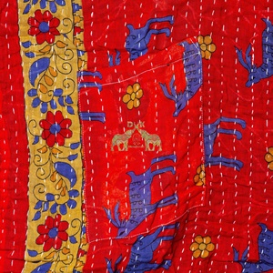 Kaftans Kantha amples en coton naturel, imprimés au bloc, écologiques, respirants, longueur genou, pour la plage, vente en gros, assortiment - Product Image 2