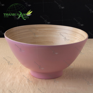 Juego de Tazones para Ensalada de Bambú Natural, Ecológicos, Desechables, Ligeros y Clásicos para Uso Doméstico, Personalizados OEM - Product Image 4