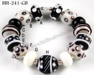 Bracelets de perles de verre de Murano Perles de verre en vrac pour la conception de bracelets uniques Bracelets de perles de verre au chalumeau faits à la main - Product Image 5