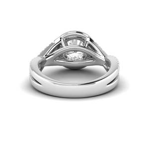 Anillo de Compromiso de Oro Blanco con Diamantes Cultivados en Laboratorio de 1.852 Quilates, Color G, Claridad VS1, Certificado IGI, Engaste Pavé, Oro Sólido de 14K - Product Image 2