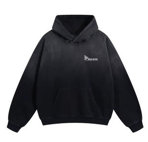 Sudaderas con capucha de gran tamaño de peso pesado Unisex Casual lavado 100% algodón pulóver Sudadera con capucha de lana en blanco ropa de calle Lisa precio bajo - Product Image 1