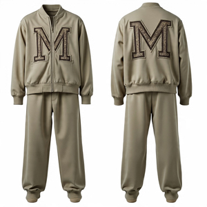 Nuevo mejor logotipo lavado con ácido Zip Hoodie Sweat Track Baggy Pant Set más vendido parche bordado 3D Full DTG Print Plus Size Winter - Product Image 6