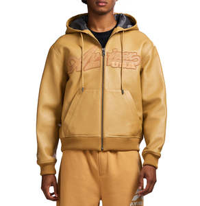 Sudadera con Capucha de Mezclilla Premium para Hombre Avirex, Diseño Profesional de Alta Calidad ODM, Etiqueta Privada, Técnica de Bordado en Patchwork, Ajustable - Product Image 1