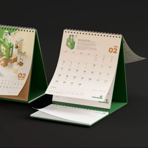 Calendrier de bureau à rabat debout Calendrier de bureau personnalisé 2025 - Product Image 1