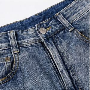 Pantalons cargo en denim personnalisés respirants en gros, jean pour femmes, coton, lavage clair, ample, streetwear, pantalons pour femmes, jeans - Product Image 4