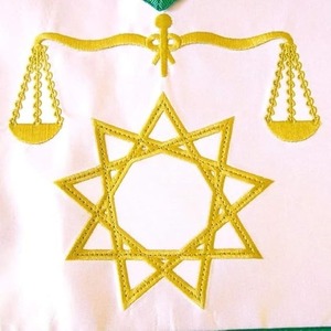 Mandil de la Regalia del Intendente del 8º Grado del Rito Escocés Masónico Fraternal, tipo de tela: Satén - Product Image 2