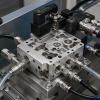 Composants de vanne de contrôle de fluide en aluminium 6061 usinés sur mesure par CNC, pièces métalliques de haute précision, service OEM industriel, différents types