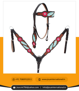 ORSE estestern eather ooled rieadstall Ridle rereast ollollar ACK et uustom estestern riridle plegable - Product Image 3