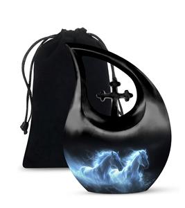 Urne en métal pour cendres de cheval Urnes de crémation pour cendres humaines Mini urnes Homme adulte Petit pour cendres humaines Taille personnalisée - Product Image 1