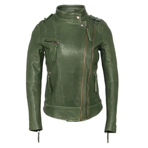 Women's Genuine <b>Sheepskin</b> Leather <b>Jacket</b> Denim Fashion Windbreak <b>Jacket</b> for Adults - Product Image 1